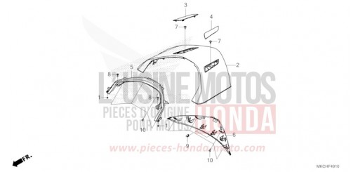 COUVERCLE SUP. CENTRE ARRIERE GL1800BDM de 2021